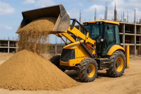 Arena común para construcción